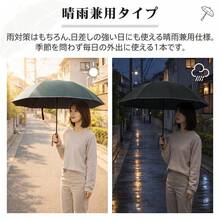 折りたたみ式逆さ傘 自動開閉 逆さ傘 ワンタッチ開閉 ボタン式 晴雨兼用 折りたたみ傘 メンズ レディース 大きめ 夜道 防犯 LEDライト付き 傘 収納カバー付き - ワイン - チェックする 11