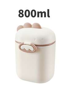 1pc Cartoon Milk Powder Container/Baby Milk Powder Box, Dinosaur Theme, Made Of PP Material, With Separate Spoon Compartment, Handle, Compact Design, Portable And Secure Closure. Suitable For Travel/Living Room/Kitchen, Can Store Fruit, Baby Food, Dried Fruit, Snacks, Condiments, Etc. (Available In 800ml And 400ml, Please Check The Comparison Image Before Purchase!) - Dinosaur-shaped Milk Powder Box (eyeless Version) - View 12