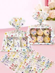 10/30pcs Spring Wild Flower Transparent Plastic Gift Bags, Wild Flower Pattern Gift Packaging Large Bags Suitable For Wedding, Spring Party, Birthday Party Decoration, Party Cookies, Snacks, Candy Decoration, Baking Bags, Candy Bags, Snack Packaging Bags, Cookie Storage Bags, Ideal For Large Gift Packaging And Gift Basket Packaging, Spring Decoration, Home Decor, Party Bag Filler - Wildflowers - View 8