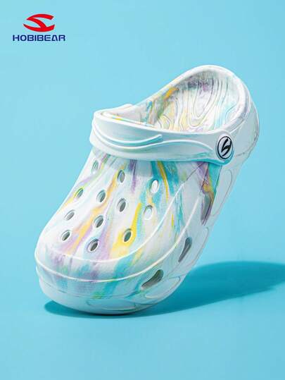 HOBIBEAR 1 Pair Mixed Color Wooden Clogs Children Shoes, Cute Soft Wooden Clogs Toddler Infant Crawling Shoes, Versatile Breathable Sandals, Fashionable Slippers For Boys & Girls, Suitable For All Seasons