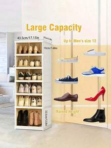 3/6/9layer Foldable Shoe Rack, Suitable Wardrobes, Plastic Shoe Racks, Foldable Shoe Storage Boxes, Stackable Transparent Shoe Boxes With, Easy-To-Assemble Shoe Cabinets, Living Room Entrance, Bedroom And Dormitory Accessories, Storage And Organization - View 4