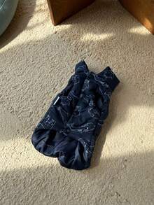 Áo khoác mùa đông ấm áp cho thú cưng với họa tiết động vật biển dễ thương. - Xanh đậm - Xem 1