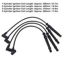 4Pcs Ignition Cable Set 8200486877 8200713680 Replacement for Dacia Logan MCV II 2013/02‑2019/12 - Número de pieza: 8200486877, 8200713680, 7140421003 - Ver 2