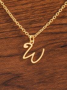 1件装26字母设计心形吊坠项链，母亲节礼物，送朋友的礼物 - 款式1 - 查看 25