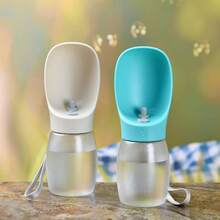 1个防漏宠物饮水器，便携式宠物水瓶，适用于猫狗，旅行喂食器，幼犬饮水碗 - 彩色 - 查看 5