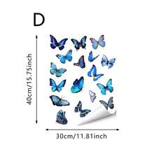 1/5pcs Reusable Pink Butterfly Window Stickers, Double-Sided Electrostatic Adsorption, Suitable For Bedrooms, Living Rooms, Kitchens, Bathrooms, Classrooms, And Home Decor. - Multicolor - View 14