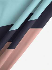 男士夏季印花图案抽绳腰斜插口袋夏威夷风速干双层网眼衬里短裤，撞色3D印花时尚休闲沙滩度假百慕大泳裤 - 彩色 - 查看 6