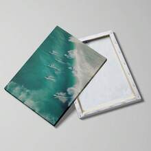 1 Tranh canvas có khung/không khung hình những người tí hon lướt sóng trên biển, tranh nghệ thuật trang trí nhà ven biển mùa hè nhiệt đới, thích hợp cho căn hộ, phòng khách, phòng ngủ, trang trí nhà hiện đại. - Áp phích - Xem 5