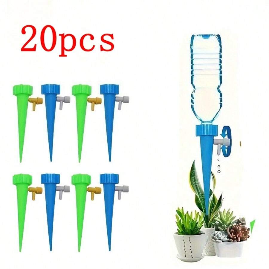20pcs Automatic Self-Priming Drip Irrigation System With Timing Watering And Adjustable Flow Function - Leak-Proof Set, Suitable For Potted Plants, Flower Beds, Greenhouses - / Automatic Watering System