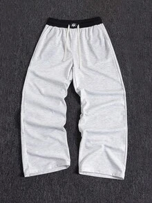 Quần thể thao nam dáng rộng, ống đứng, chất liệu thoải mái, thích hợp mặc ngoài trời quanh năm, quà tặng cho bạn trai/chồng. - Màu Xám nhạt - Xem 2