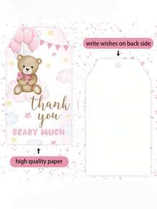 20pcs Cute Pink Bear Design, Ideal Small Gifts To Add Sweet Vibe For Baby Shower Party - Multicolor - View 5
