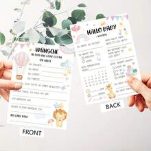 25pcs Baby Shower Quiz Cards, Fun Games For Gender Reveal And Baby Shower, Suitable For Boys And Girls, Cute Keepsake Gift For Parents-To-Be And Guests - Multicolor - View 8