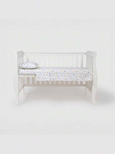 Tramas+ Juego de sábanas de cuna y mini cuna de algodón jimmy en color índigo, diseño multicolor, 100% algodón con funda de almohada incluida, ideal para la delicada piel del bebé, disponible en medidas 50cm para minicuna y 60cm para cuna, producto novedoso que garantiza suavidad y comodidad para un descanso  y confortable.