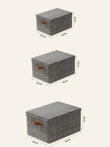 1 hộp đựng đồ bằng vải có thể gấp gọn, hộp đựng quần áo có thể thu gọn, hộp sắp xếp tủ quần áo, giỏ đựng đồ dung tích lớn, hộp đựng chăn ga gối đệm có thể gấp gọn. Đồ dùng gia đình, Lưu trữ & Sắp xếp, Thiết thực - Nhiều màu - Xem 9