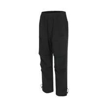 Adidas 男士休闲宽松直筒梭织裤，适合春秋季日常穿着 - 黑色 - 查看 1
