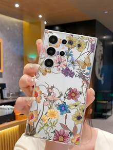 花朵图案创意彩色花卉手机壳，柔软保护套，兼容华为荣耀、Galaxy A04e/12/A13/A14/A34/A50/A52/A53/A54/S21/S22/S23/S24/S25/S25Ultra/S25FE/S26/S26 PLUS/S26 ULTRA/S26 EDGE、6A/7A/8A、12T/13T/15T/15T Pro等机型，国际版，非国内版。 - 無色 - 查看 4