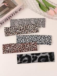欧美时尚发带，豹纹街头风发带，女童弹力发带 - 彩色 - 查看 4