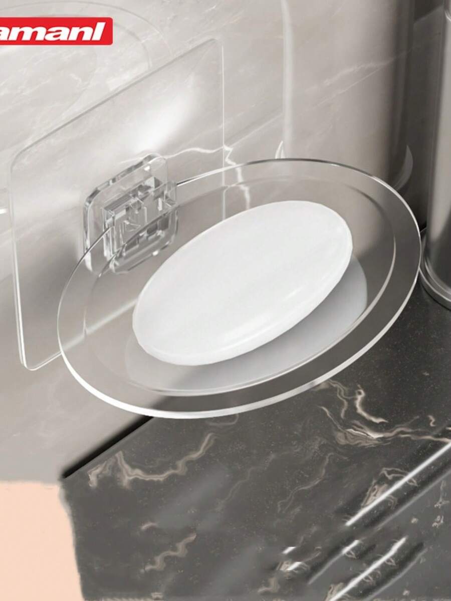 Giá đựng xà phòng không cần khoan, giá để ráo nước, dụng cụ sắp xếp đồ dùng phòng tắm, giá đựng xà phòng gắn tường bằng giác hút. - 2 CÁI - Xem 1