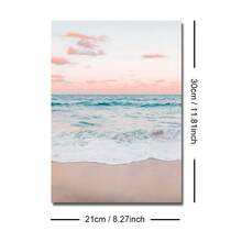 1/2pcs Framed/Unframed Summer Tropical Seascape Sunset Canvas Poster, Palm Tree, Ocean Wave, Beach House Wall Art Print, Modern Home Decor For Apartment, Living Room, Bedroom - A - View 15