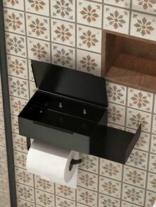 1 Giá đựng giấy vệ sinh treo tường có kệ và hộp đựng khăn ướt. Phụ kiện phòng tắm tiết kiệm không gian, có thể dùng làm giá đựng giấy vệ sinh và kèm theo giá để điện thoại. Hoàn hảo để sử dụng trong phòng tắm và nhà vệ sinh. - Nhiều màu - Xem 5