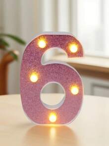 1個 16cm 創意家居裝飾 LED 粉色字母燈，室內桌面裝飾 0-9 數字燈，字母跑馬燈，婚禮求婚週年紀念生日派對裝飾字母與數字燈，女孩臥室裝飾字母燈 - 深粉紅色 - 查看 49