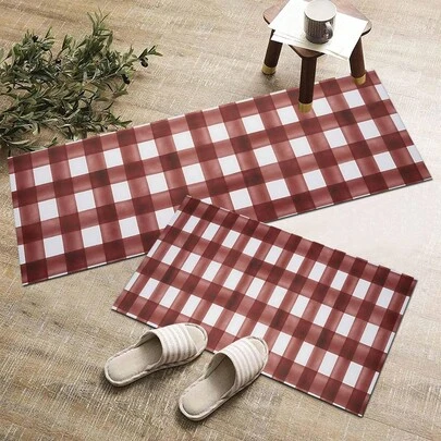 1 قطعة من تصميم نمط المربعات البسيط، ديكور المطبخ، ديكور المنزل، سجادة زخرفية، بساط باب عصري، بساط متعدد الاستخدامات، بساط أرضية المطبخ، طقم بسط المطبخ، واقي أرضية المطبخ، بساط وقوف مريح، سجادة منطقة المعيشة والنوم والحمام والغسيل والمكتب، ديكور منزلي داخلي