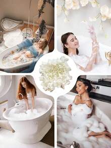 Madebyblanc 2-In-1 Bath Ball, Towel Loofah With Drawstring Closure,Bar Soap Pouch, Flower Shaped Soap Bar Bags,Bar Soap Pouch, Flower Shaped Soap Bar Bags,Exfoliating Mesh Body And Facial Cleansing Tool, Bathing Foam Manufacturing Tools, Home & Living(White) - Multicolor - View 10