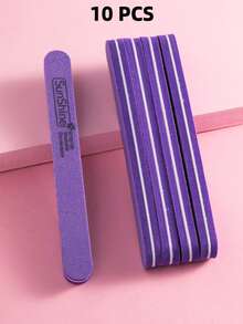 5/10pcs Rectangular Nail File Set, 0.47 Inch Thick, Suitable For Gel Nails, Washable Sponge Double-Sided 100/180 Grit Sandpaper For Grinding And Polishing - Multicolor - View 14