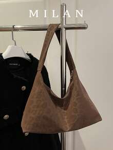 New Casual Versatile Textured Tote Bag, Women Large Capacity Fashion Elegant Leopard Print Shoulder Bag - Multicolor - View 1