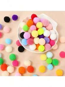 200pcs Cat Toys, Pet Plush Balls, Cat Interactive Toys, Cat Supplies, Training Starter Kit, Mini Plush Ball Games, Elastic Plush Balls, Cat Essentials, Dog Toys, Pets, Cat Accessories, Plush Toys, Cat Supplies - Multicolor - View 3