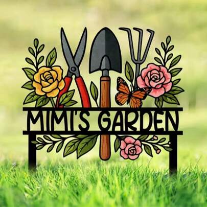 2D Flat, 1pc Farmhouse Style Floral Acrylic Garden Fence - Colorful Weatherproof Outdoor Decor Fence, For Yard, Garden And Fence Top Decoration, Floral Decor, Suitable For 11 Holidays