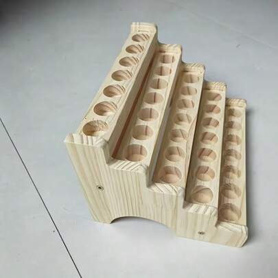 Kệ trưng bày tinh dầu và sơn móng tay bằng gỗ 5 tầng, 35 lỗ, hộp đựng đồ để bàn, đồ trang trí nhà cửa, quà tặng Ngày của Mẹ.