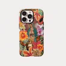 Virgin Mary Floral Art Phone Case: Catholic Style Compatible With Compatible With IPhone 17 Pro Max 16e 15 Pro 14 Plus 13 12 11 Pro Max - Multicolor - View 1