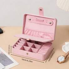 16*11*5cm Velvet Multifunctional Dual-Layer Jewelry Box, Jewelry Storage Organizer With Earring Holder, Perfect Gift For Valentine's Day And Back To School - Nhiều màu - Xem 12