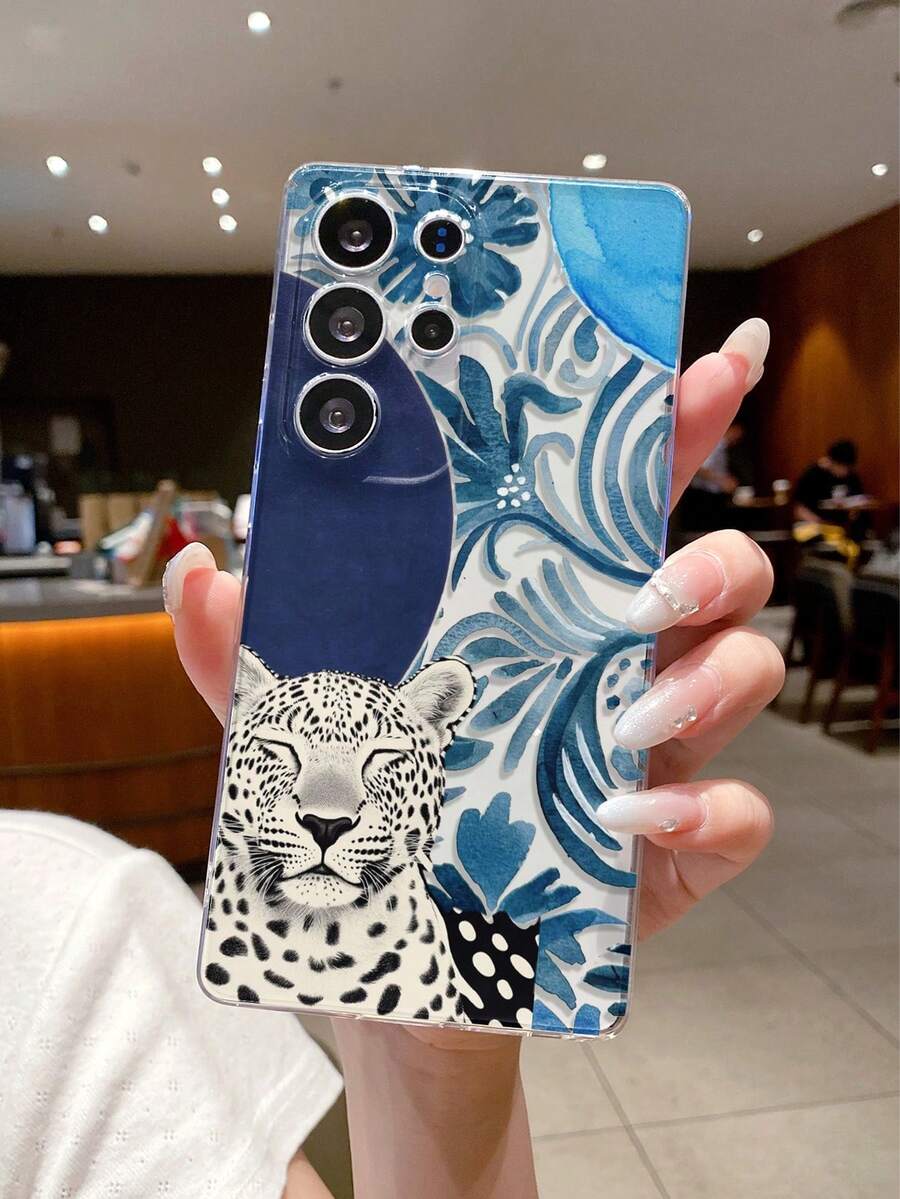 1pc Leopard Pattern Android Phone Case, Precise Cutout Camera Protection Suitable For Samsung Galaxy S25 Ultra/Galaxy S24 Ultra/S24/S23 Ultra/A56 5G/A55 5G/A52s 5G/A26 5G, Nothing, Pixel, INFINIX, Xiaomi Redmi Protective Cover - Multicolor - View 1