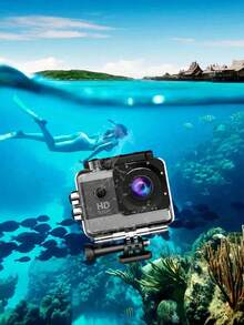 Máy quay phim thể thao lặn biển độ phân giải cao, bền lâu, chống nước, máy quay DV thể thao ngoài trời, xe đạp, camera hành trình ô tô, máy quay phim thể thao mini cầm tay (Cần đóng kín vỏ chống nước khi sử dụng). - màu đen - Xem 2