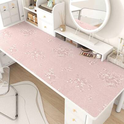 1 Roll Modern Trending Silk Embossed Pink Peel And Stick Wallpaper, Removable Floral Contact Paper, Texture For Girls Room Decor, Pink Fabric Wall Sticker, Bedroom, Kitchen Cabinet, Bathroom Home Decor