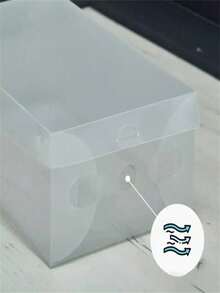 1/6pcs Transparent Plastic Shoe Boxes With Lids - Multipurpose, Waterproof, Stackable - Suitable For Dorm And Home Use - View 8