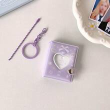 2-Inch Mini Keychain Photo Album With Cute Bow And Heart Stickers, Holds 32 Photos, Great Gift For Friends - Keychain Pendant Photo Album - View 7