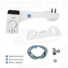 Ultra-Thin Self-Cleaning Cold Water Spray Bidet Toilet Attachment, With Dual Nozzle Design For Female & Rear Cleansing, Best Christmas Gift, White/Silver - A - View 6