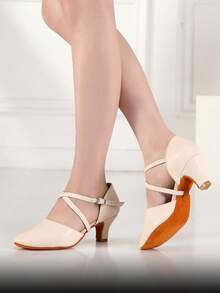 Women's Professional Dance Shoes, Modern Dance Shoes, Jazz Dance Shoes, Suitable For Various Dance Styles - Beige - View 3