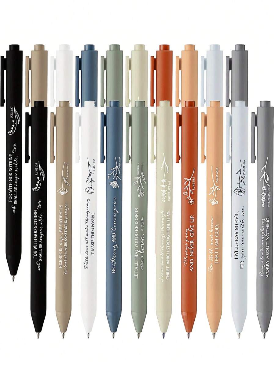 2/10/20支装基督教励志圆珠笔礼盒套装，宗教圣经经文笔，适合女性、男性、教堂、学校、办公室、圣诞节、感恩节礼物