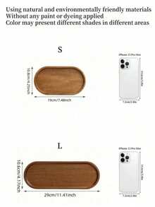 1个木质托盘，餐盘，多功能盛菜盘，适合家庭、餐厅和派对使用，可用作早餐托盘、蛋糕托盘、面包托盘、厨房托盘、茶具托盘，厨房用品，圣诞礼物 - 彩色 - 查看 3