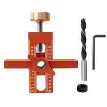 2-In-1 Cabinet Door Installation Fixture, Aluminum Alloy Positioning Tool, Adjustable Door Panel Installation Drilling Tool, Suitable For Precise And Efficient Woodworking In Homes And Offices, Woodworking Manual Tools, Rust Proof Clamps For Precise Positioning - 1pc+10mm Drill - View 10