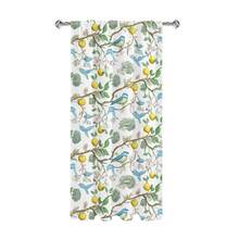 2PCS Fresh Lemon Bird Pattern 2D Digital Printing Pattern Curtains, Semi-Transparent Home Companion - Multicolor - View 7