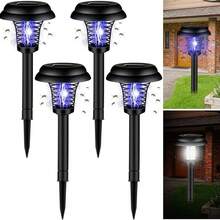 1/2pcs Solar Powered Mosquito Repellent Lamp - Outdoor Mosquito Repelling Light, Suitable For Indoor/Outdoor Garden Patio, With Purple & White Lighting, Waterproof - Mosquito Lamp - View 2