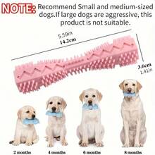 腰部鼓形磨牙棒，耐用宠物狗咀嚼玩具，宠物磨牙棒清洁牙齿，用于按摩柔软橡胶宠物玩具，是送给爱狗人士的完美节日礼物 - 彩色 - 查看 5