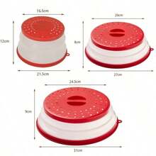 1个硅胶微波炉防溅盖，食物和水果微波炉盖，微波炉餐具盖，微波炉罩，厨房必备，可用洗碗机清洗，多功能硅胶可折叠食品保鲜膜，防油溅罩，专用加热盖，可折叠盖，夏季必备，杯子 - 彩色 - 查看 5