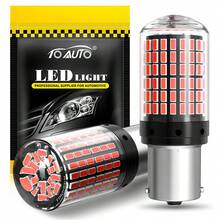 TOAUTO 2 bóng đèn LED ô tô 20W 3000LM Canbus 144SMD BA15S BAU15S BAY15D 3156 3157 7440 7443 dùng cho đèn xi nhan trước sau, đèn phanh, điện áp 12V, màu trắng, đỏ, vàng. - A - Xem 21