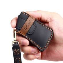 1pc Handmade Genuine Leather Key Fob Holder Case Cover For Lexus/ Key - one-size - View 1